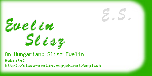 evelin slisz business card